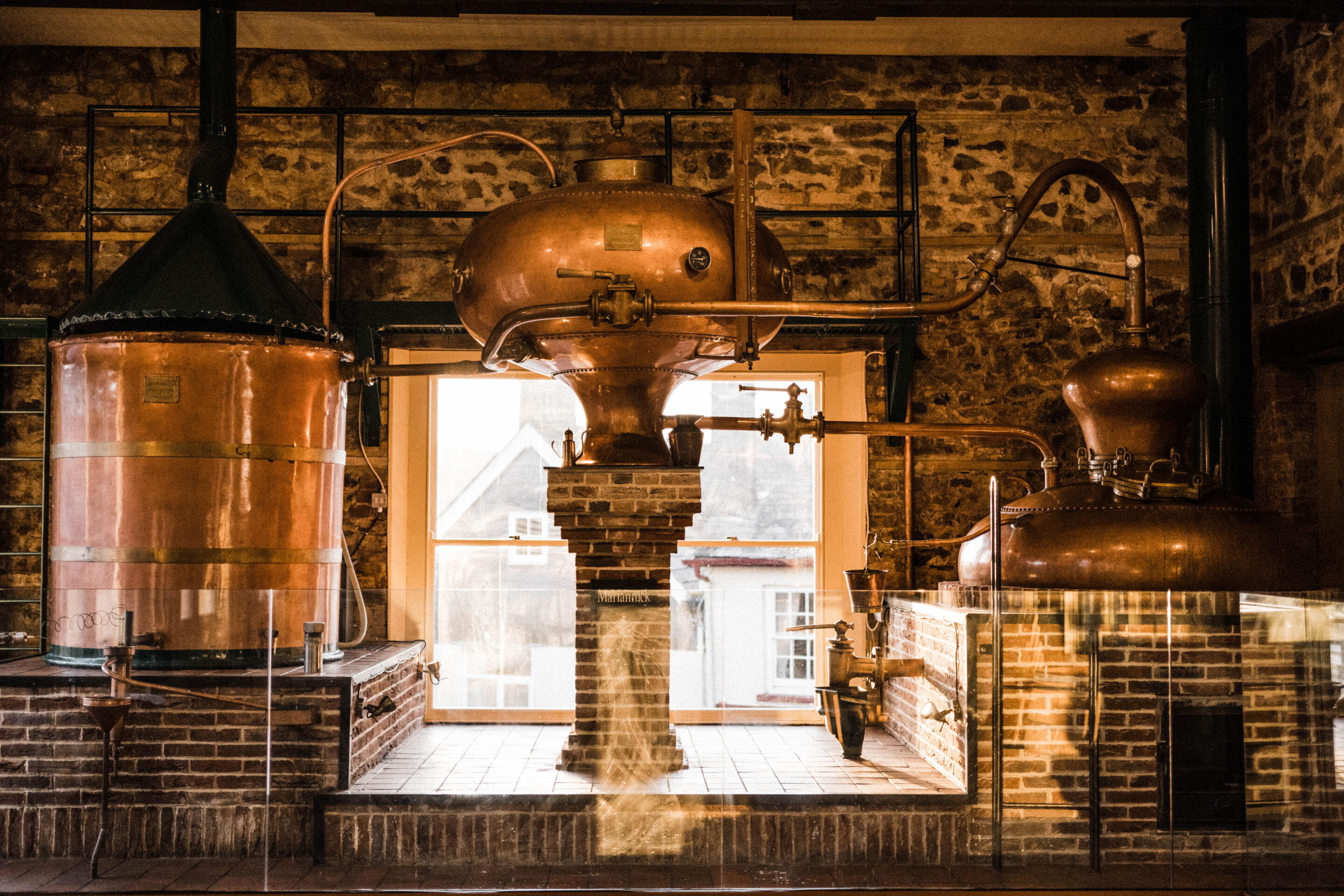 dartmoor whisky distillery stills on display